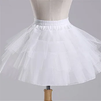 

Short Children Petticoat for Formal Flower Girl Dresses 3 Layers Hoop Ruffle Petticoat Crinoline Underskirt Wedding Accessories