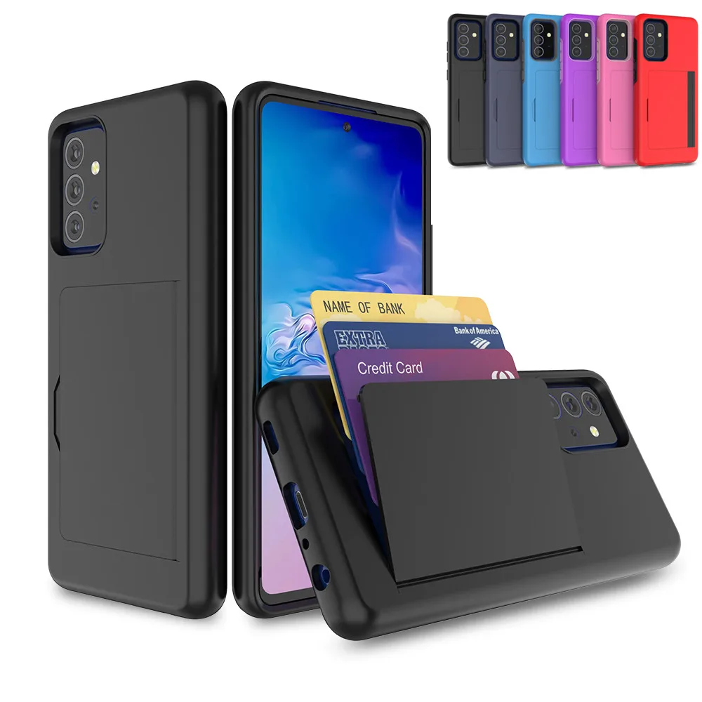 

For Samsung Galaxy A52 Case Candy Color Card Slots Cover Business Case For Samsung A52 5G SM-A526B 4G SM-A525F Cover 6.5" Coque
