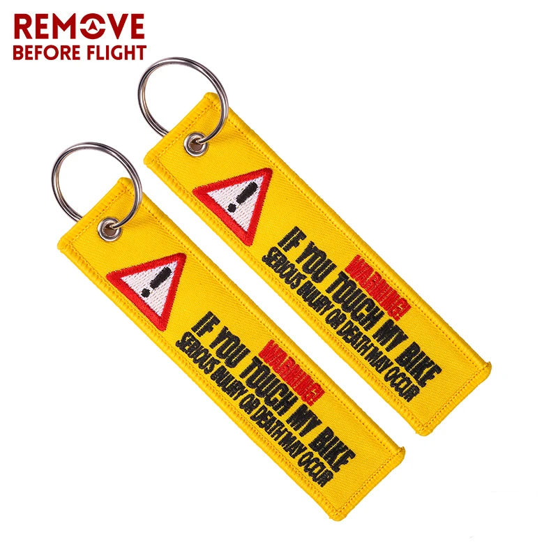 Flight Crew Pilot Aviation Keychain Luggage Tag for Holder Portable Label Key Tag Trave Accessories Aviation Tag Yelloew Danger