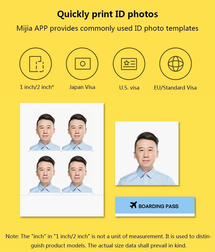 XIAOMI Mijia Photo Printer 1S Automatic Laminating Portable Smart APP Remote Photo Paper Printer with 3-inch Adhesive Photo Paper