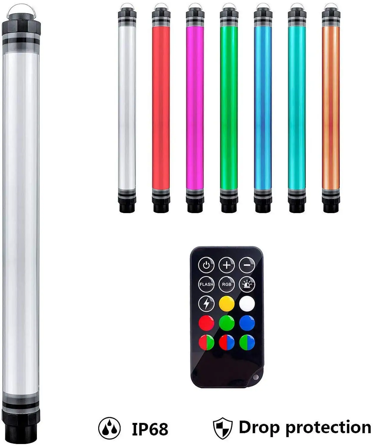  RGB LED Video Light Wand Photography Portable Handheld Light12 Lighting ModeStepless Dimming7 Color - 4000265330420