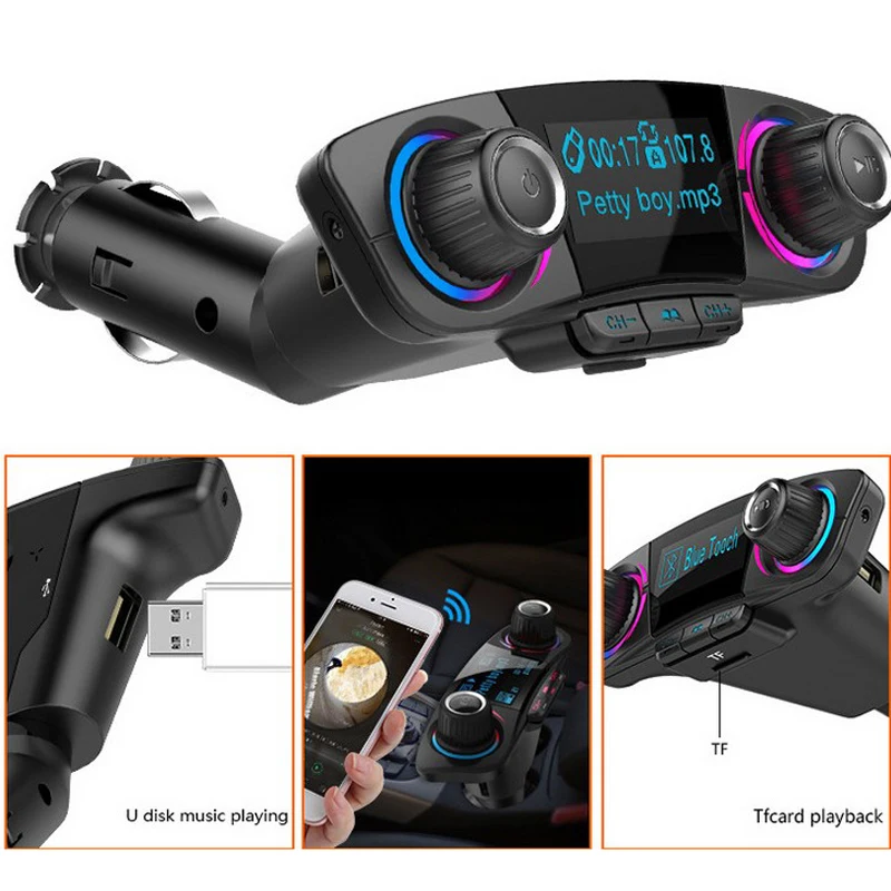 BT06 автомобиль Bluetooth радио, зарядное устройство MP3-плеер Стерео громкой связи двойной USB изготовлен из высококачественного материала, прочный