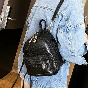 

Women mini backpack Fashion Youth Leather travel Backpack Girls School Shoulder rucksack Bag mochila mujer #j4s