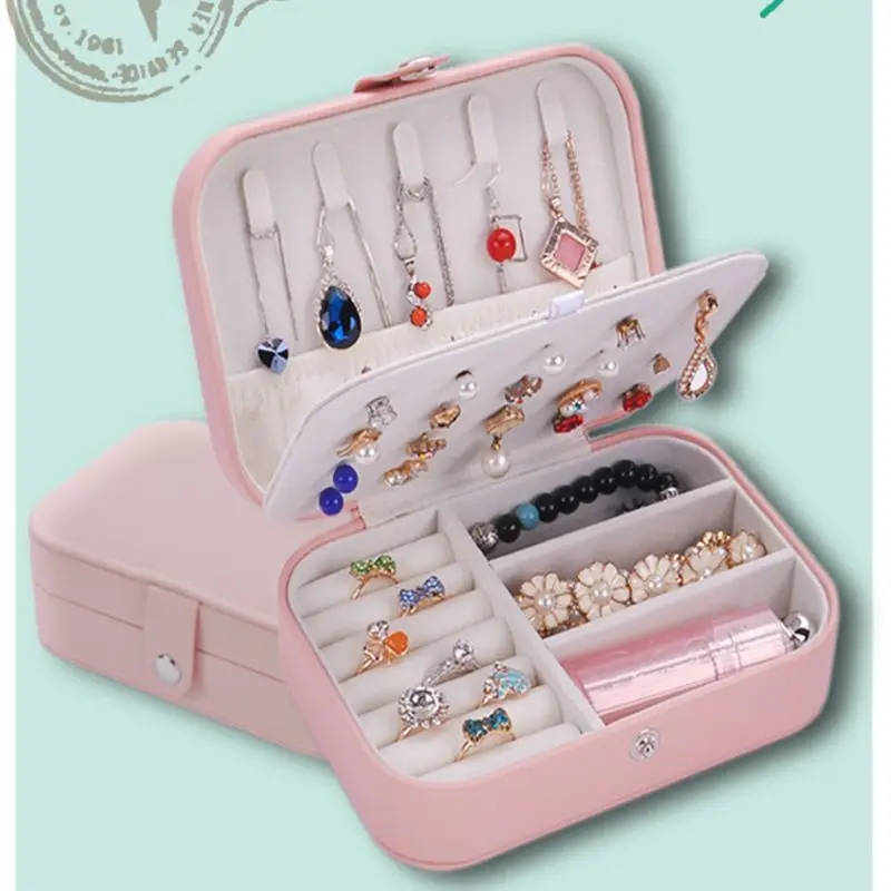 2 цвета Модный женский чехол для ювелирных изделий простой тренд серьги браслет