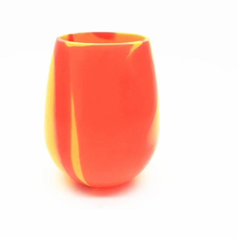 orange yellow Симфония вина пивная чашка Популярные разноцветные безопасные кружки Складные Путешествия Пляж кафе чай чашки скраб безопасный силиконовый дружественный прохладное пиво чашки - Цвет: orange yellow