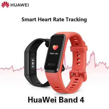 

Huawei Band 4 Smart Band Bracelet Heart Rate Sleep Monitor USB plug Charge 5ATM Waterproof Smart Watch Long Standby Blood Oxygen
