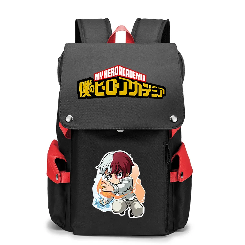 

Shoto Todoroki Backpack Anime My Hero Academia Cartoon Laptop Knapsack Boys Girls Schoolbags Men Casual Travel Bags