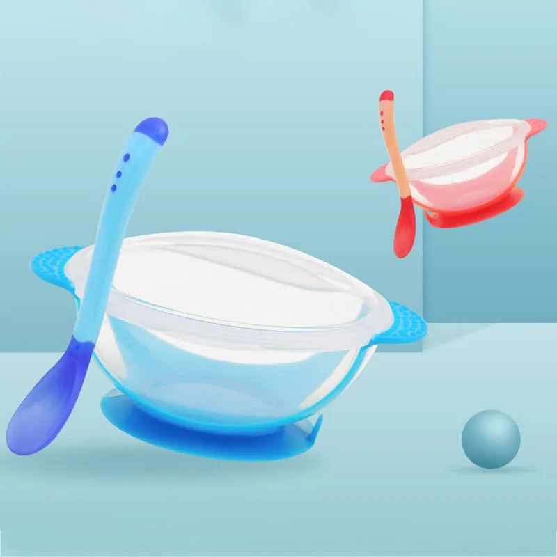 

Baby Bowl Set Anti Skid Baby Feeding Tableware Cute Baby Spoon Tableware Set Training Dishes Set Baby Learing Tableweare