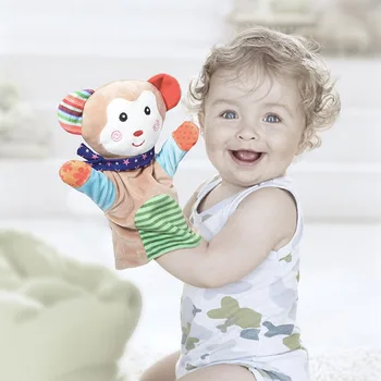 

Animal Plush Hand Puppet Rattle toy Kids Cute Soft Toy Story Dolls Gift Children Playing rustling sound Educational Fluff Toys