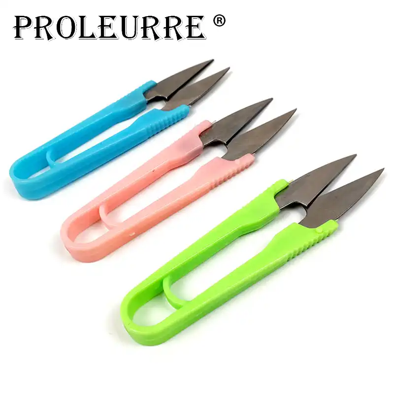 Proleurre 1 шт. U образный мини складные ножницы для рыбалки швейные кусачки рыбы