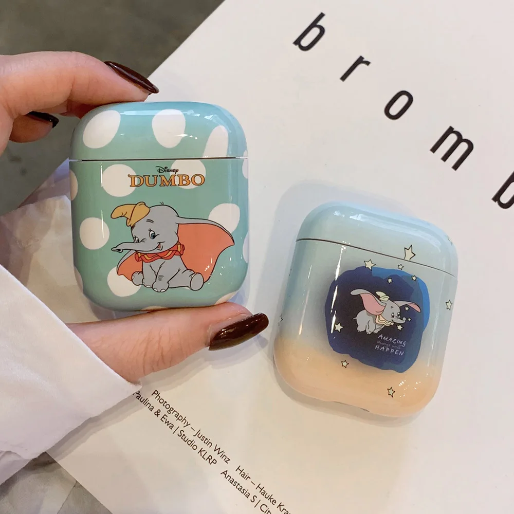 Мультяшный наушник чехол для Apple Airpods 2 1 Air Pods Чехлы Dumbo печать милые наушники AirPod