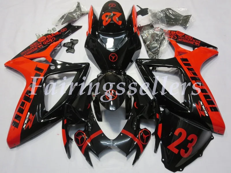 

New ABS Plastic Fairings Kit Fit For Suzuki GSXR600 GSXR750 GSX-R600 R750 K6 2006 2007 Injection Mold Red Jordan