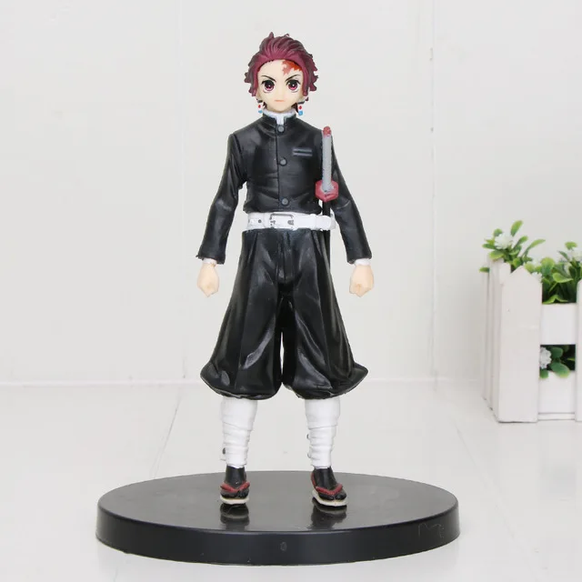 Бургундия KIMETSU NO YAIBA Tanjirou Nezuko DXF фигурка 16 см Kamado Tanjirou ПВХ Demon Slayer Kimetsu фигурка модель куклы игрушка - Цвет: Бургундия