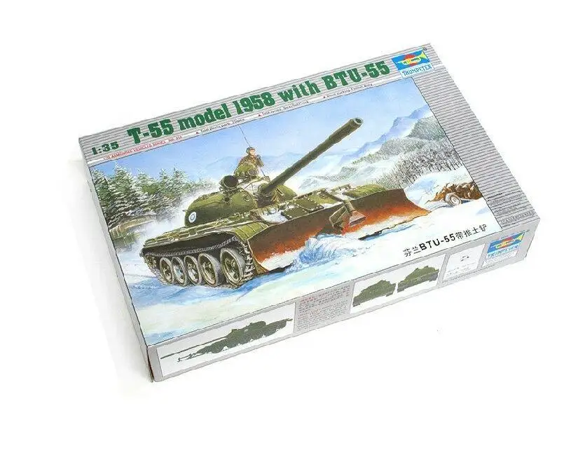 

Пластиковая модель Trumpeter 00313 1/35 T-55 mod 1958 w/BTU-55
