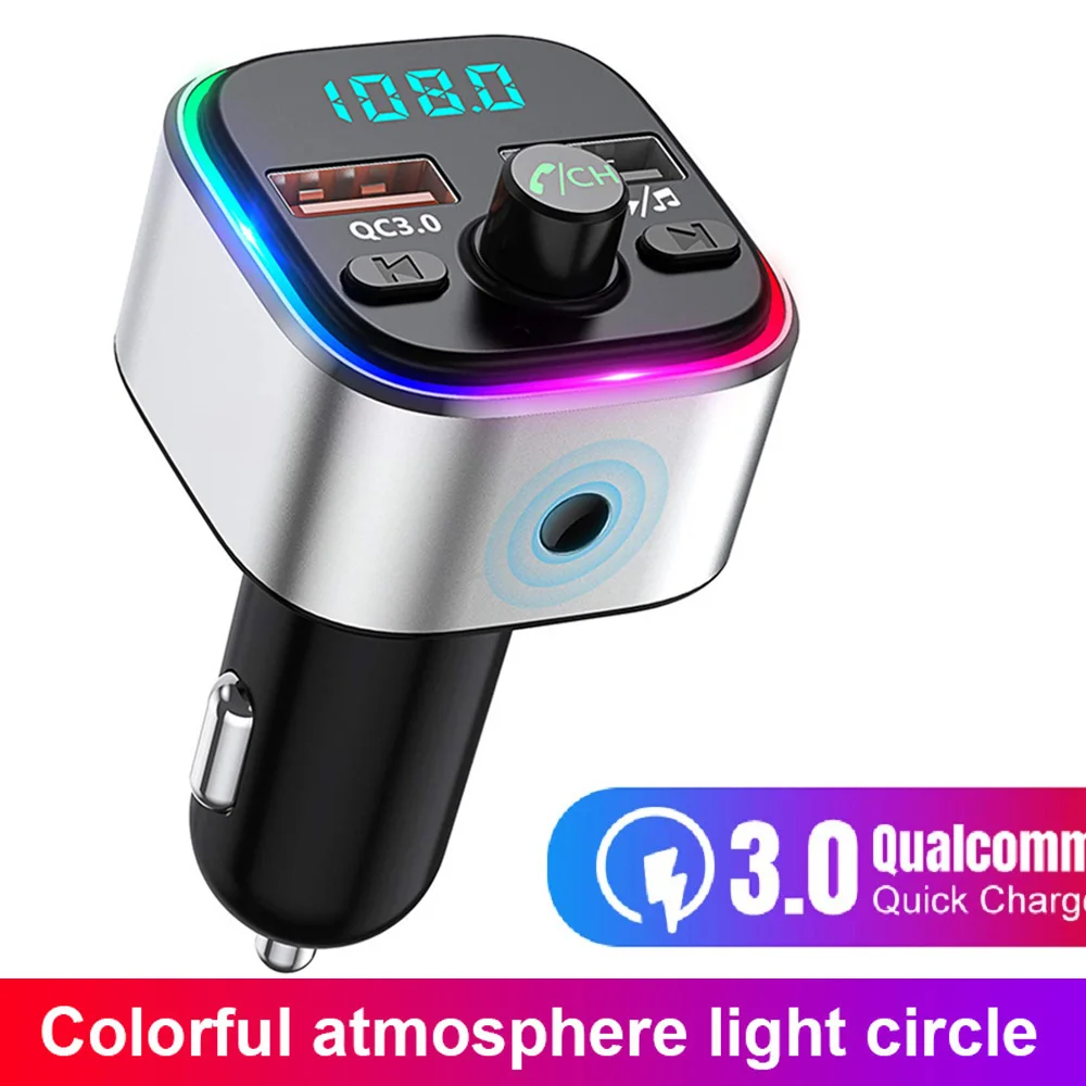 Konrisa Qc3.0 Fast Charger Bluetooth Fm Transmitter Wireless A2dp