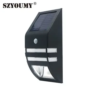 

SZYOUMY Solar Motion Sensor wall light Stainless Steel Waterproof Outdoor Garden Security Solar Led Decorative