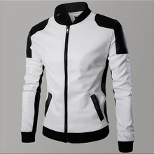 Новинка, белая мужская кожаная куртка, мотоциклетная, велосипедная, брендовая, трендовая, осенняя, мужская куртка, толстые пальто, зимние, Chaqueta Hombre, теплые мужские куртки