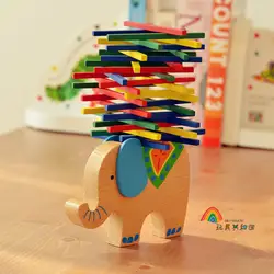 Цветные палочки, балансирующие деревянные игрушки Cn01 для детей, обучающие игры для родителей и детей, слон, баланс 0,14