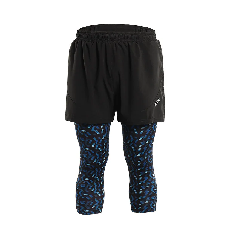 180 camouflage blue ARSUXEO мужские шорты 2 в 1 для бега с 3/4 компрессионные колготки тренировочные шорты для бега быстросохнущие дышащие 180 - Цвет: 180 camouflage blue