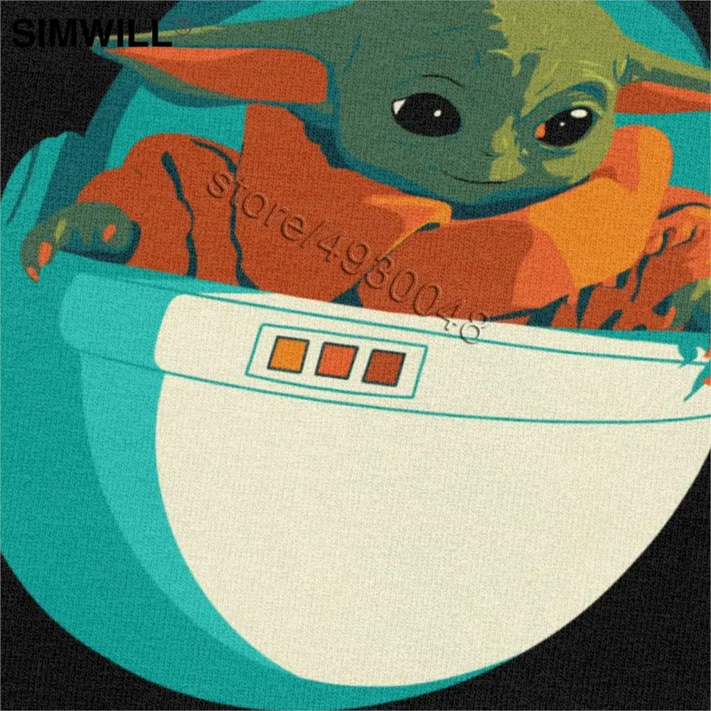 Kawaii Baby Yoda Футболка мужская повседневная Модная хлопковая футболка с короткими рукавами с изображением Йоды мандалориана футболка с героями Звездных Войн