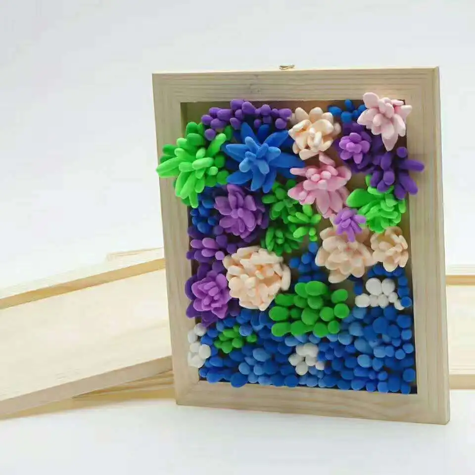 Деревянная глиняная рамка для детей ручной работы DIY изящная художественная окрашенная рамка ультра-светильник глиняные инструменты рамка белый эмбрион