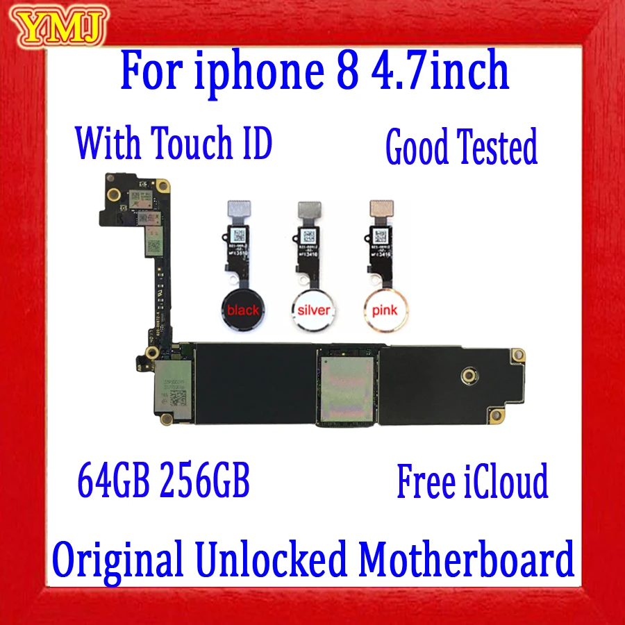 64 ГБ 256 бесплатный iCloud для материнской платы iphone 8/8 Plus с/без Touch ID 100% Оригинальный