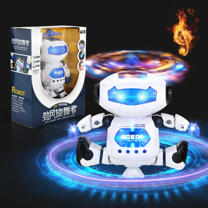 

New Style Space Dancing Electric Robot 360-Degree Rotating Light Intelligent Early Childhood Stall Hot Selling