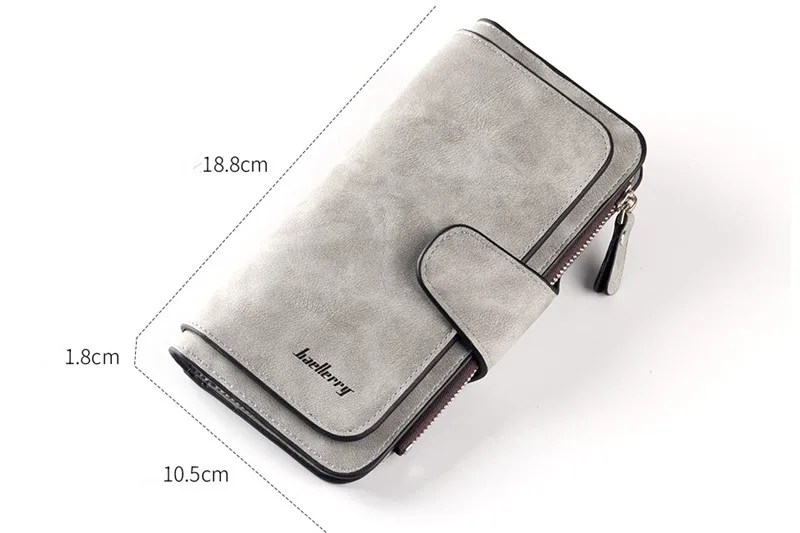 Wallet Women Leather Luxury Card Holder Clutch Casual Women Wallets Zipper Pocket Hasp Ladies Wallet Female Purse