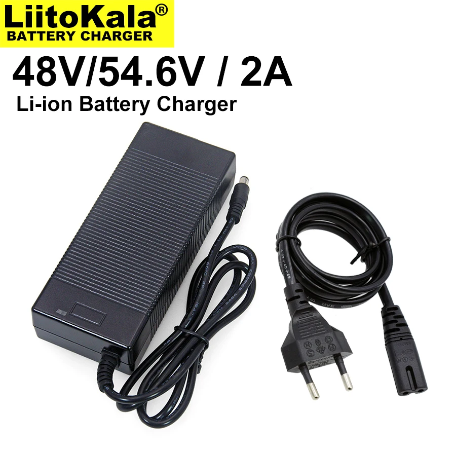 Battery Charger Battery Charger Adapter 1-30PCS Liitokala 48V/54.6V Charger for 48V battery pack 2A/2000mA DC 5.5*2.1 Plug