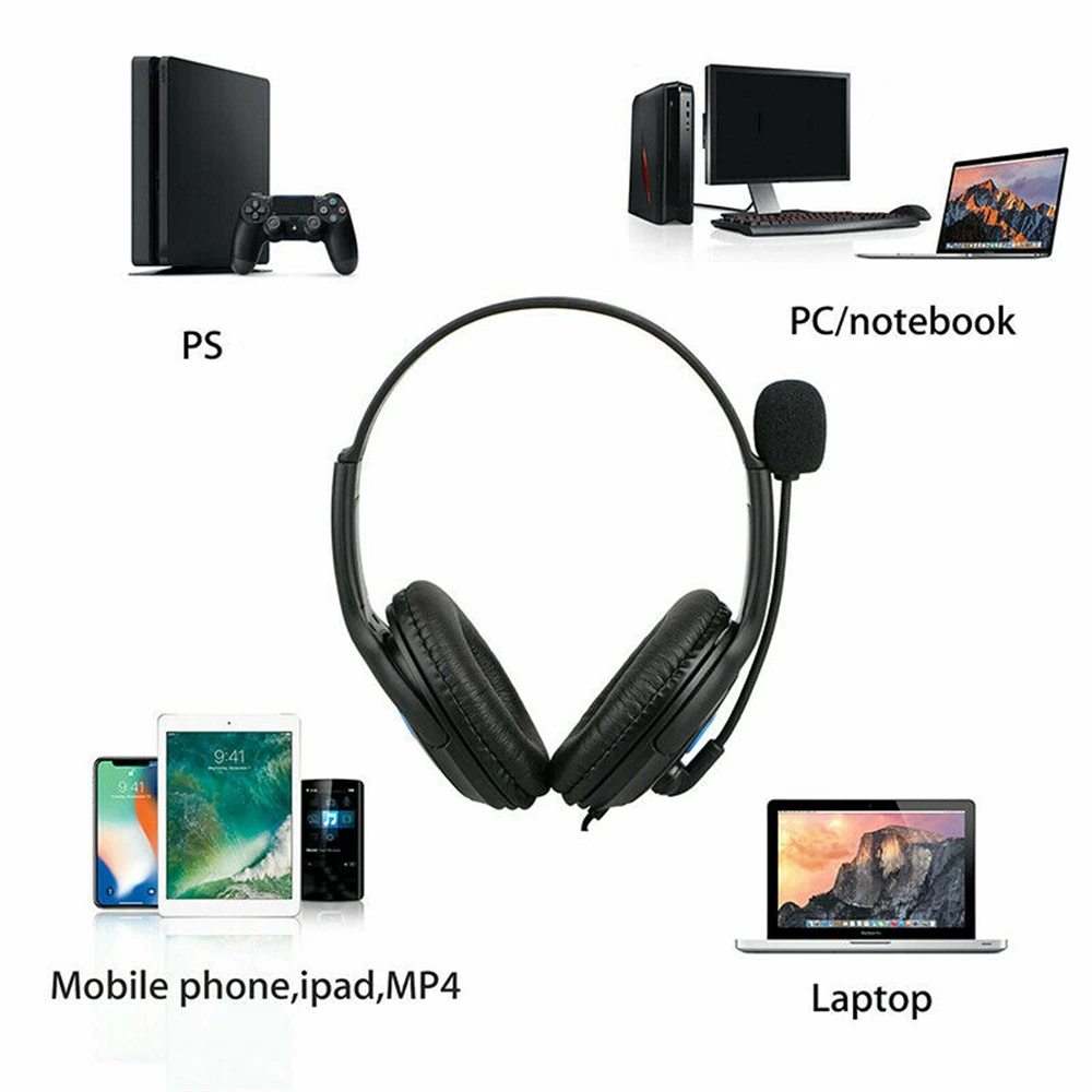 Creative Fashion Gaming Headset Stereo Surround Headphone 3 5Mm Wired Mic For Ps4 Laptop Xbox One