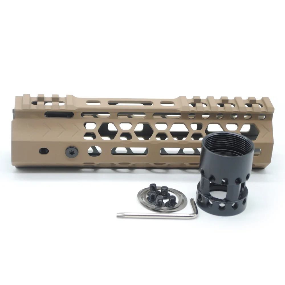 Aplus уникальный дизайн Сверхлегкий 7 дюймов M-lok Handguard реечное трубчатое цевье Пикатинни крепление системы подходит. 223/5. 56/AR-15_Black/красный/Загар