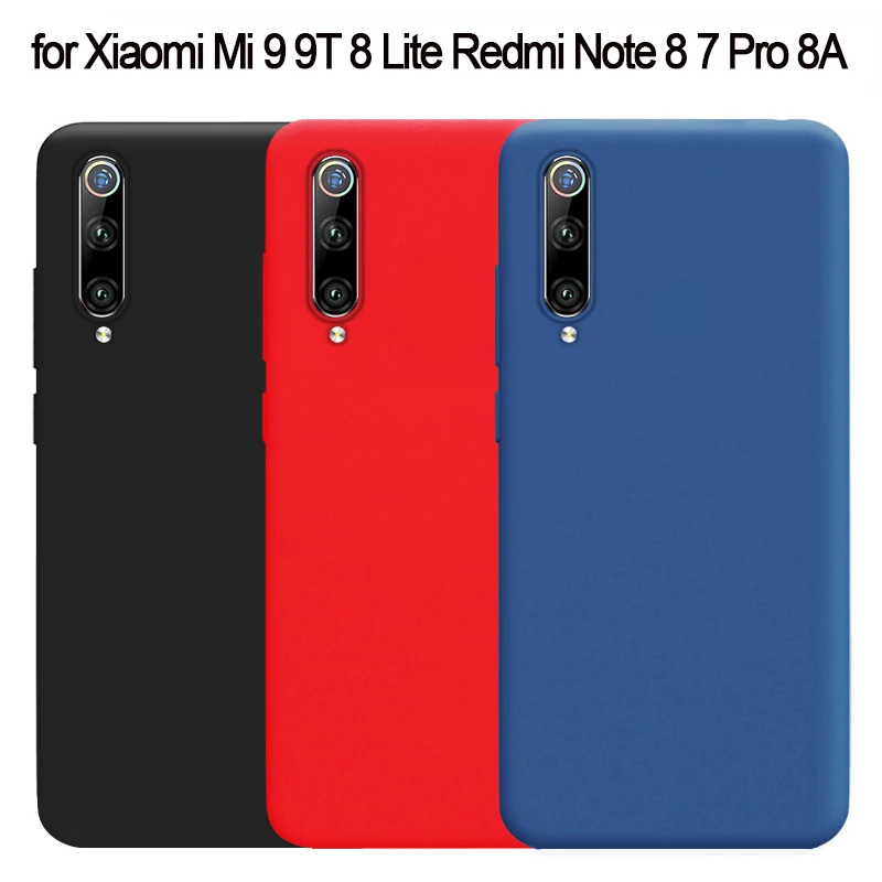 for Xiaomi Mi 9 Case Original Silicone Soft Protection Cover for Xiaomi Mi 9 8 SE 9T A3 Lite Case Redmi Note 8 7 6 5 Pro 7A Case