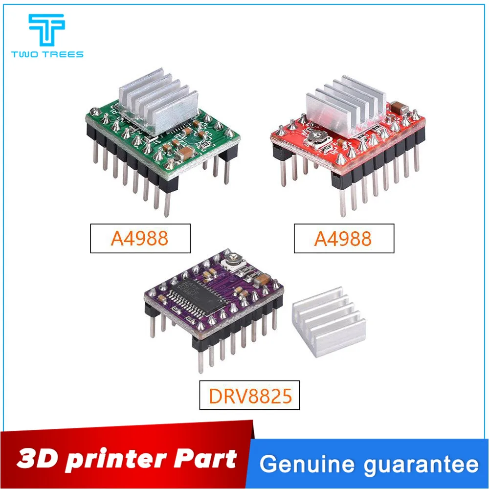 

3D Printer Parts StepStick A4988 DRV8825 Stepper Motor Driver With Heat sink Carrier Reprap RAMPS 1.4 1.5 1.6 MKS GEN V1.0 board