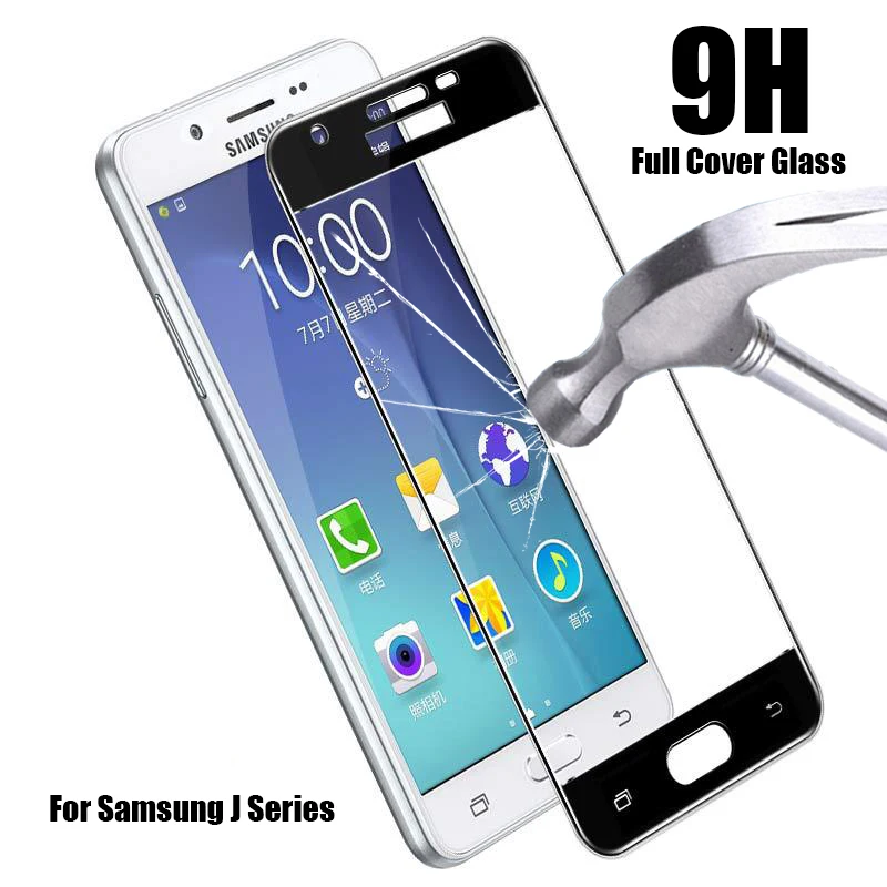 Защитное стекло на весь экран закаленное для Samsung Galaxy J7 Prime 2018 duo J730 prime2