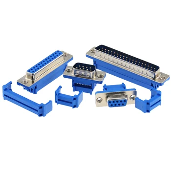 

5PCS Blue D-SUB DIDC 9 15 25 37Pin Male Female Head Line Pressing Type Connector Connector rs232 No welding DIDC-9P 15P 25P DB9