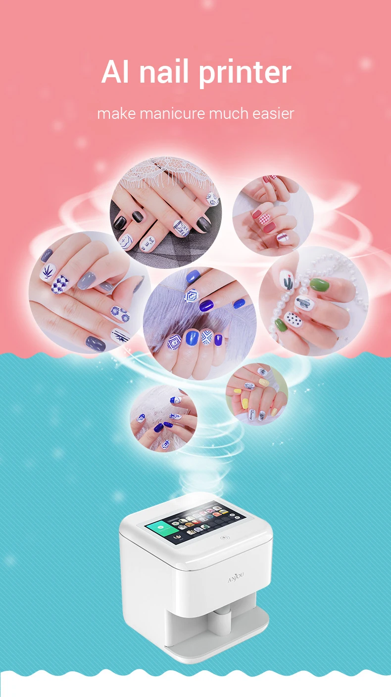 Amazon.com: 3D Portable Nail Printer,Digital Mobile Nail Art Printer,  Support DIY/App/WiFi/USB, 10 Seconds Painting, for Home/Commercial : Beauty  & Personal Care