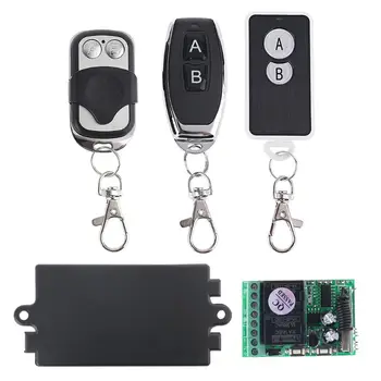 

433Mhz DC12V Voltage 2CH Relay Wireless Remote Control Switch RF Receiver Module for Smart Home Switch Transmitter