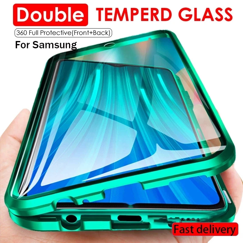 Магнитный защитный чехол с полной защитой для Samsung S10 S20 S8 S9 Plus A71 A70 A50 A51 A31 Note 10 20 8 9