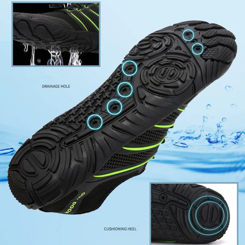 Men Women Quick Dry Trekking Water Sports Shoes Comfortable Breathable Upstream Beach Wading Shoes Nonslip Barefoot Aqua