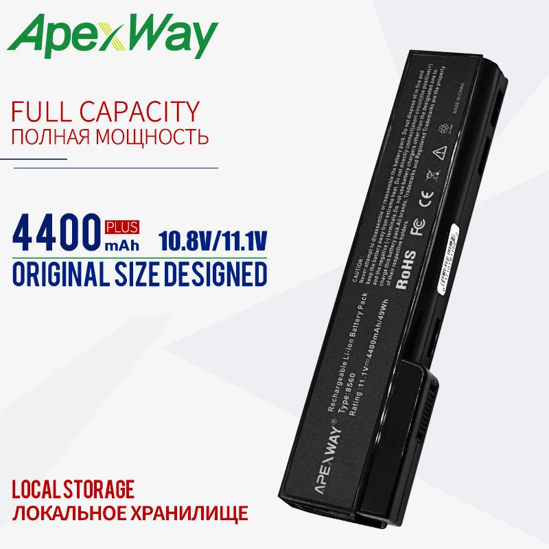 6 элементный Аккумулятор 4400 мАч для HP EliteBook 8460p 8460w 8560p ProBook 6360b 6460b 6465b 6560b 6565b 628369 421