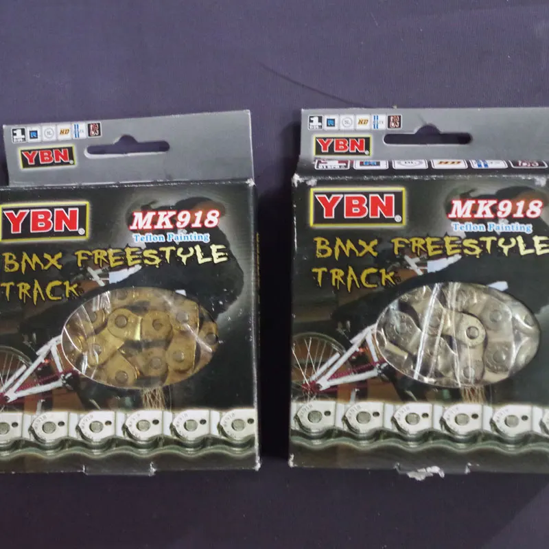 High strength single peed bike chain half cut for BMX street 102L 1/2&quot×1/8&quot gold silver | Спорт и развлечения