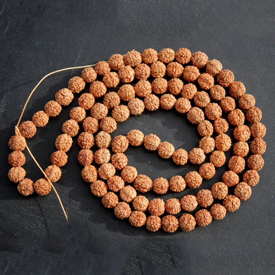 Натуральные бусины Rudraksha Mala 108 5/7/9 мм буддийские для молитвы медитации ожерелий