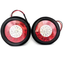 

2PCS Truck LED White & Red Taillights Brake Running Reverse Backup Light