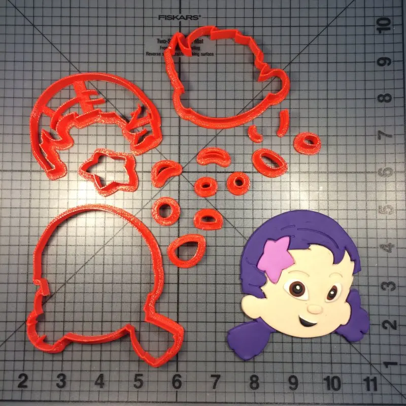 Oona 2 inch Bubble Guppies серия печенья на заказ 3D-печать Торт Топ украшения помадка резак набор - Цвет: Oona 2 inch