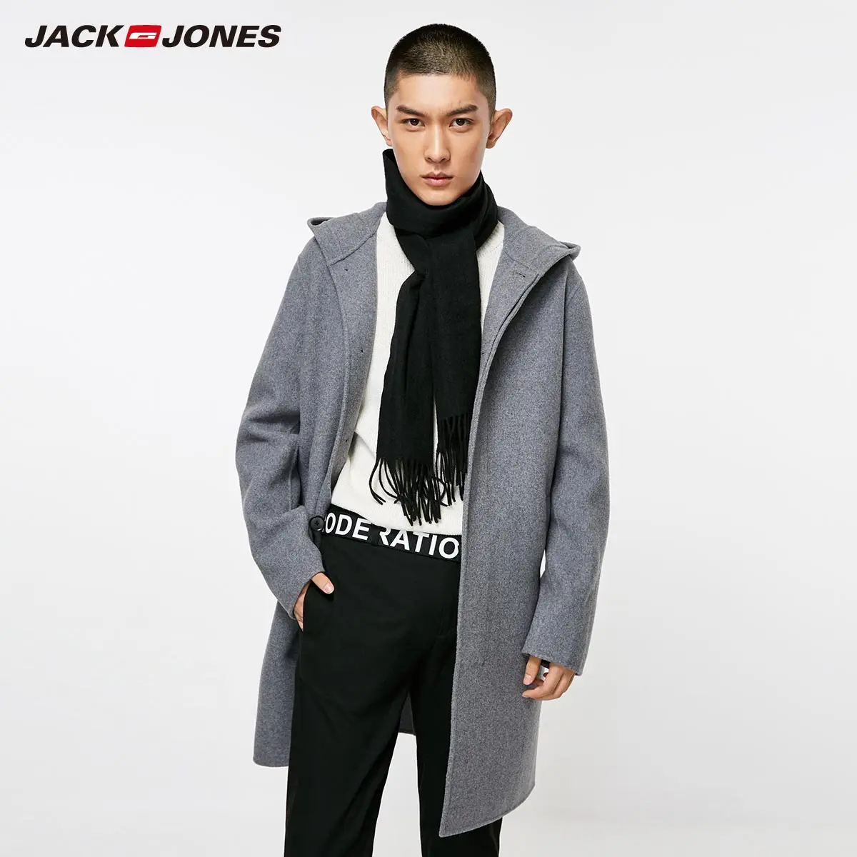 Jack Jones зимнее шерстяное пальто Верхняя одежда | 218327516 - Цвет: MID GREY