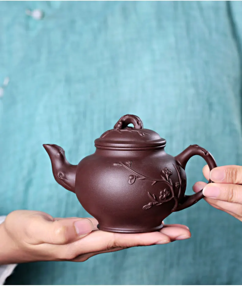 Yixing Clay Teapot Raw Ore Purple Clay Entirely Handmade System Primula Pot Sets Pitcher Tea Set Gift Box on Behalf of Manufactu