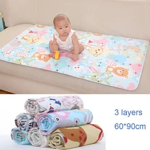 Matelas à langer imperméable en coton pour bébé, 4 tailles, dessin animé, couches de Table, urinoir, couverture de jeu, matelas pour animaux de compagnie 