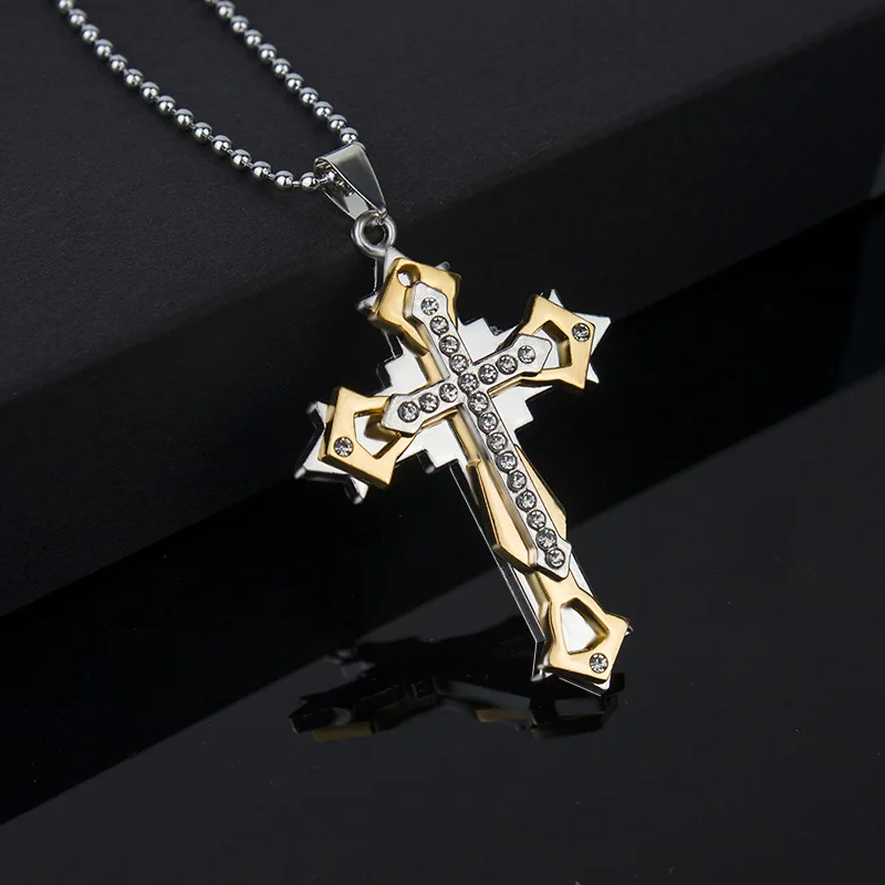 2021 Fashion New Black Rectangle Pendant Necklace Men Trendy Simple Stainless Steel Chain Men Necklace Jewelry Gift 