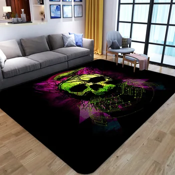 

3D Creative Abstract Skull Printing Carpet for Home Living Rooms Bedroom Fashion Anti-skid Area Rug Mats Floor Mat Drop Shipping