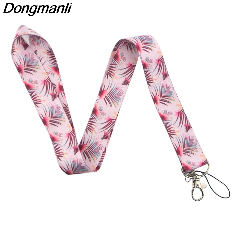 PC219 Модные Листья Lanyards держатель удостоверения личности ID карты пройти Мобильный телефон ремни значок брелок для ключей